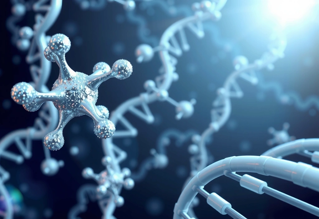 Επιστημονική απεικόνιση μορίων ψευδαργύρου που αλληλεπιδρούν με βιολογικά συστήματα